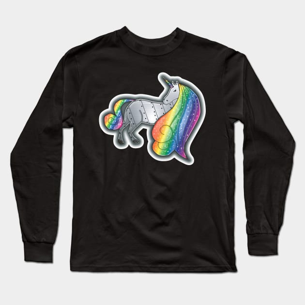 Robot Unicorn Long Sleeve T-Shirt by BoonieDunes